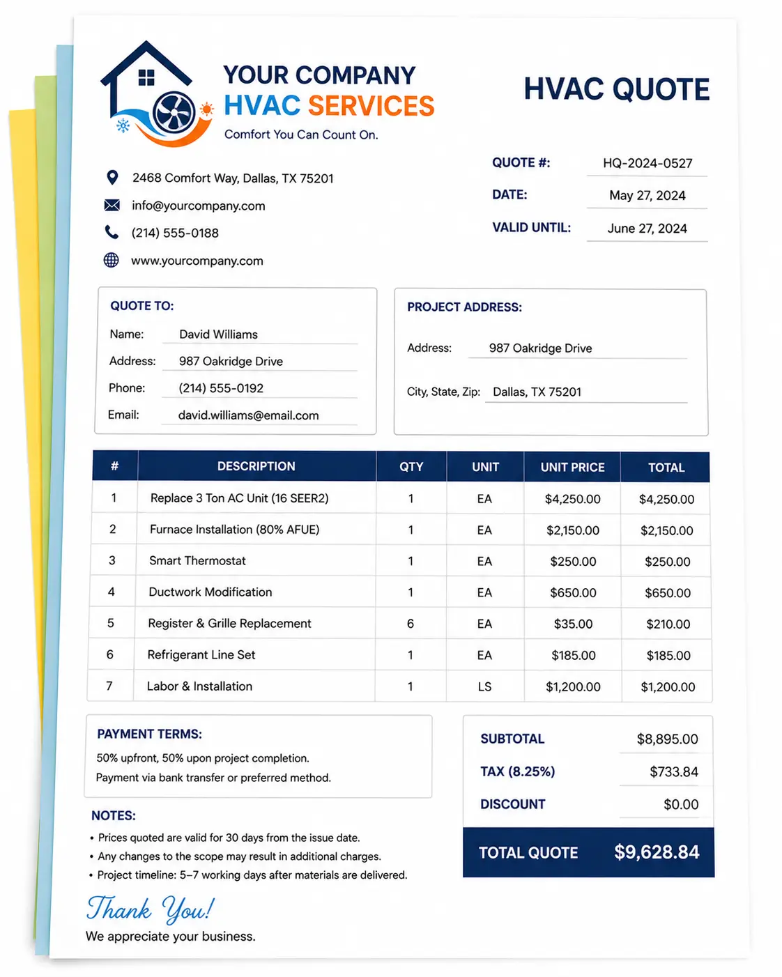 HVAC Quote Generator