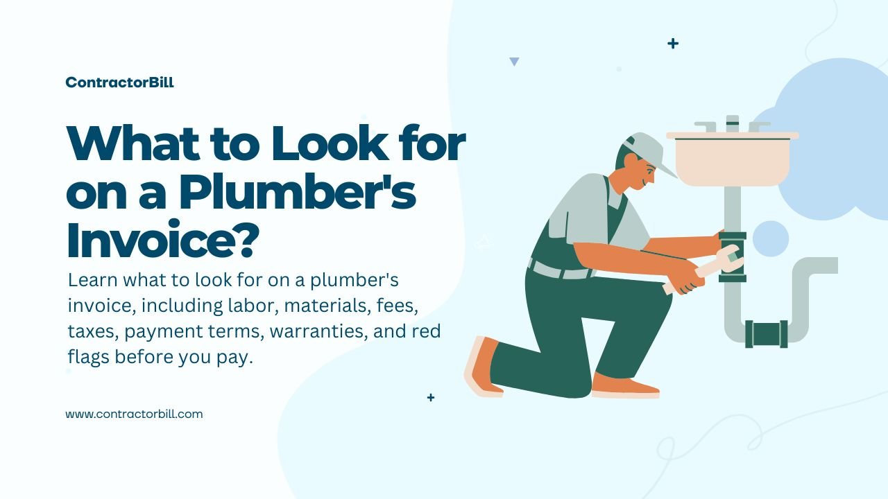 What to Look for on a Plumber's Invoice?